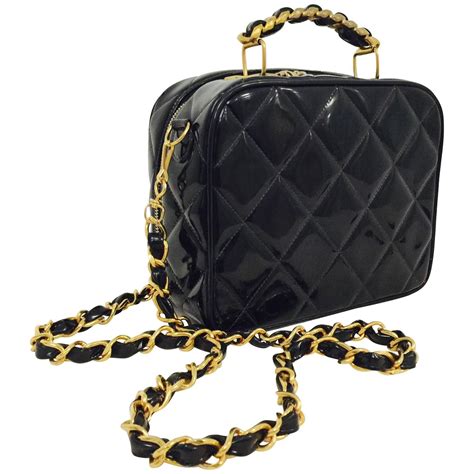 chanel patent camera bag